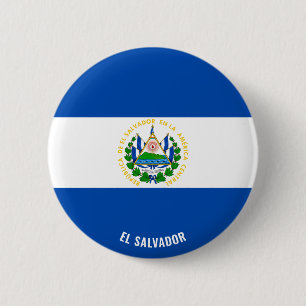 Macaron Rond 5 Cm El Salvador Flag Charming Patriotic