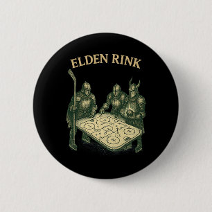 Macaron Rond 5 Cm Elden Rink Drôle de Chevalier de Hockey Parodie Fa