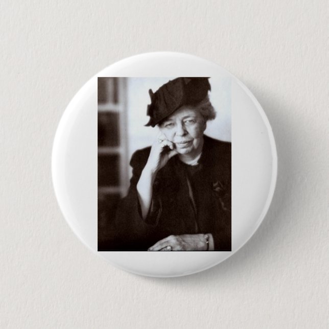 Macaron Rond 5 Cm Eleanor Roosevelt (Devant)