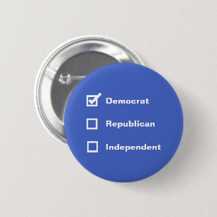 Macaron Rond 5 Cm Électeur Démocrate Républicain Indépendant Case à