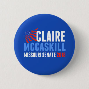 Macaron Rond 5 Cm Élection 2018 de sénat de Claire McCaskill