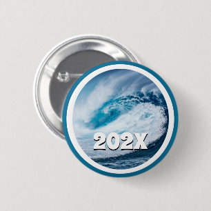Macaron Rond 5 Cm Élection présidentielle américaine Blue Wave