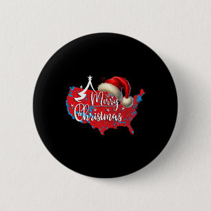 Macaron Rond 5 Cm Élection Trump 2024 Carte électorale rouge Joyeux