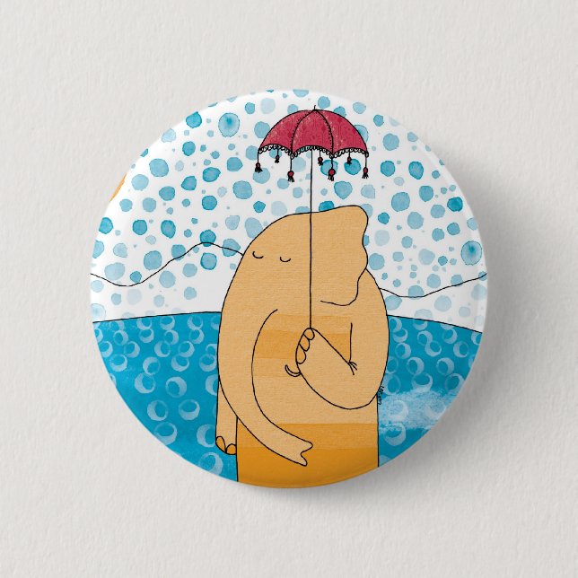 Macaron Rond 5 Cm Elefante d'EL (Devant)