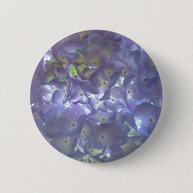 Macaron Rond 5 Cm Élégant boho poussiéreux floral violet clair fleur (Devant)