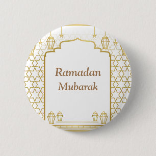 Macaron Rond 5 Cm Elégant Ramadan Moubarak islamique Masjid Design