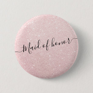 Macaron Rond 5 Cm Élégante et moderne femme de parties scintillant