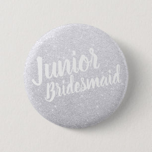 Macaron Rond 5 Cm Élégante parties scintillant moderne argent brides