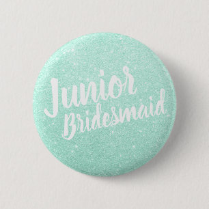 Macaron Rond 5 Cm Elégante parties scintillant moderne menthe junior