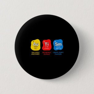 Macaron Rond 5 Cm Éléments du tableau périodique des sciences de sen