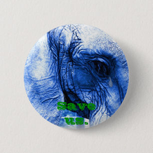 Macaron Rond 5 Cm Eléphant avec larme