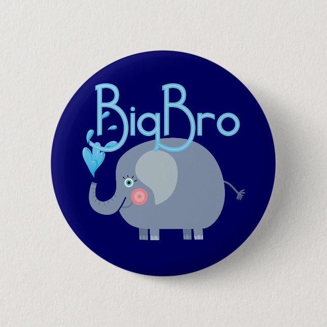 Macaron Rond 5 Cm Elephant Big Bro (Devant)