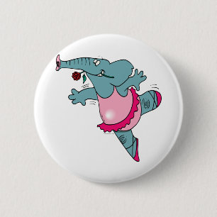 Macaron Rond 5 Cm éléphant de ballet mignon en tutu