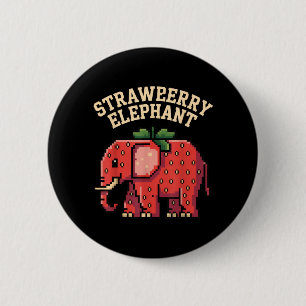 Macaron Rond 5 Cm Éléphant Fraise pour Amateurs de Nature Drôle et