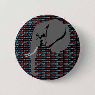 Macaron Rond 5 Cm Eléphant gris