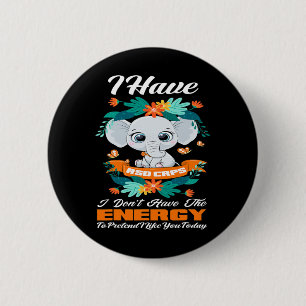 Macaron Rond 5 Cm Elephant J'ai RSD RCPS Sensibilisation