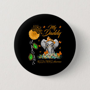 Macaron Rond 5 Cm Elephant Je Porte Orange Pour Mon Papa Crps Rsd Aw