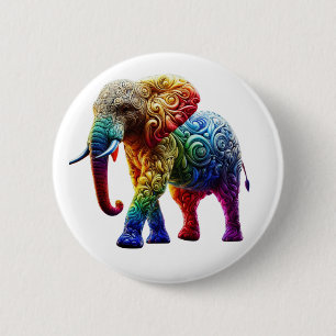 Macaron Rond 5 Cm Eléphant mignon