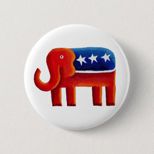 Macaron Rond 5 Cm Eléphant républicain