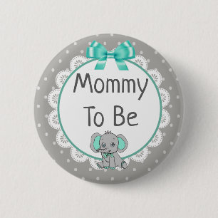 Macaron Rond 5 Cm Elephant Thème Maman être Baby shower