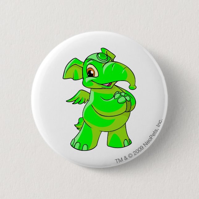 Macaron Rond 5 Cm Elephante Glowing.Pn (Devant)