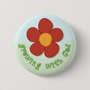 Macaron Rond 5 Cm Élevage avec le bouton de Dieu