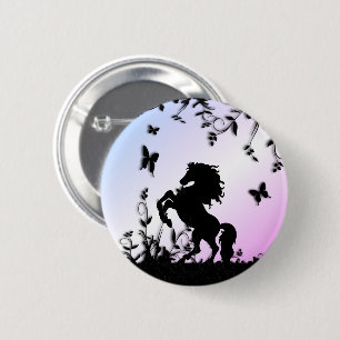 Macaron Rond 5 Cm Élevage de l'étalon noir