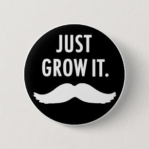 Macaron Rond 5 Cm Élevez-juste le bouton de moustache