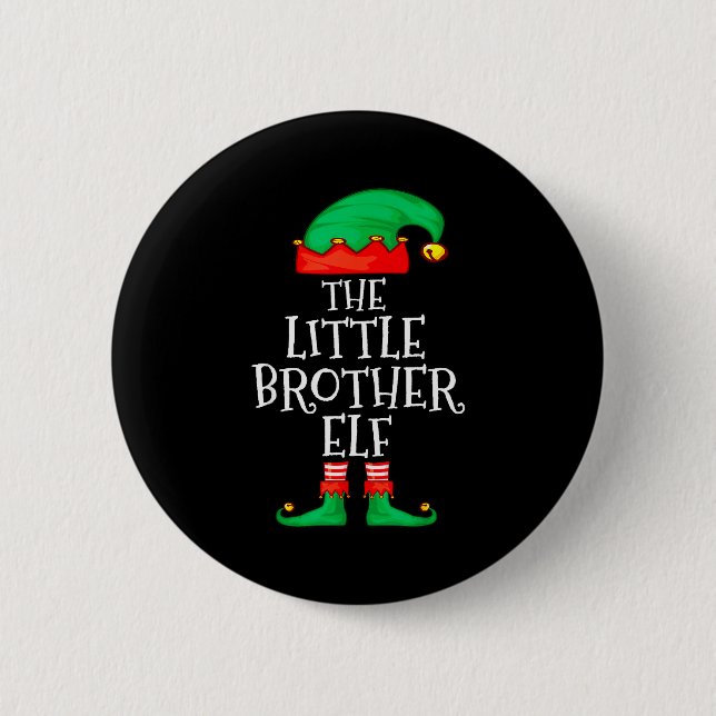 Macaron Rond 5 Cm Elf Family Christmas Little Brother Elf Sweater Me (Devant)