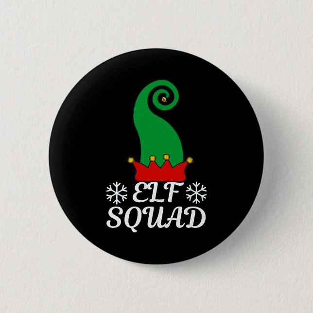Macaron Rond 5 Cm Elf Squad (Devant)