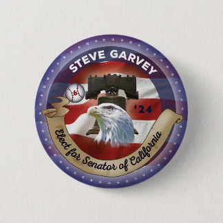 Macaron Rond 5 Cm Élisez Steve Garvey pour le sénateur de Californie