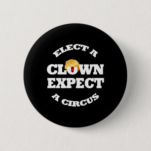 Macaron Rond 5 Cm Élisez un clown, attendez un cirque drôle anti Tru