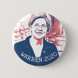 Macaron Rond 5 Cm ELIZABETH WARREN 2020 Bouton de l'élection préside