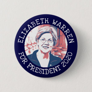 Macaron Rond 5 Cm ELIZABETH WARREN 2020 Bouton de l'élection préside