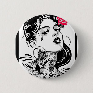 MACARON ROND 5 CM ELLE ATTEND DES RÊVES