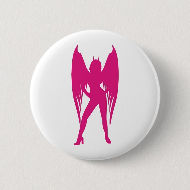Macaron Rond 5 Cm Elle diable 2 (Devant)