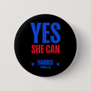 Macaron Rond 5 Cm Elle peut 2024 Président d'élection Kamala Harris 