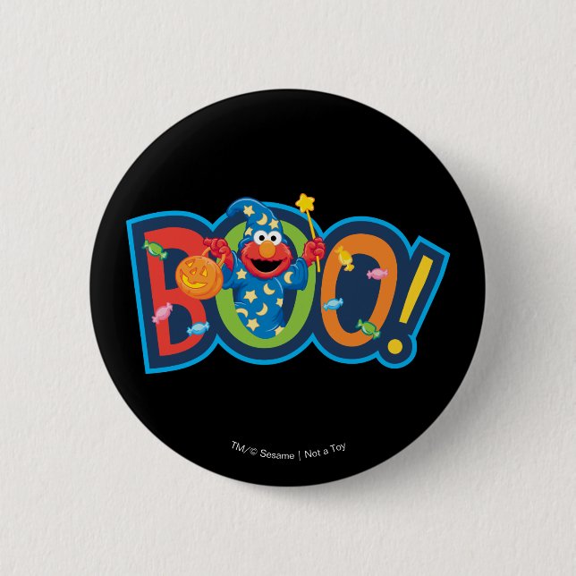 Macaron Rond 5 Cm Elmo | Halloween Boo ! (Devant)