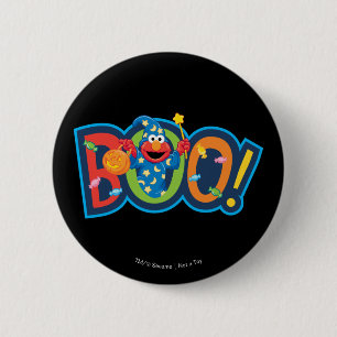 Macaron Rond 5 Cm Elmo   Halloween Boo !