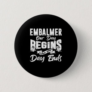 Macaron Rond 5 Cm Embalmer Death Funeral Director Profession Don