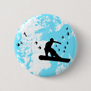Macaron Rond 5 Cm embarquer avec les oiseaux.