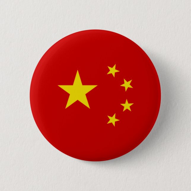 Macaron Rond 5 Cm Emblème chinois de drapeau (Devant)