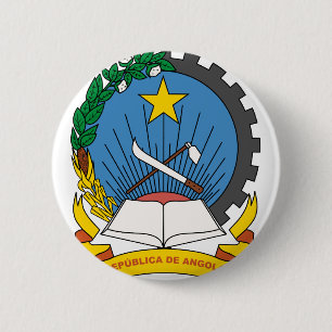 Macaron Rond 5 Cm emblème d'angola