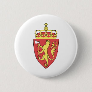 Macaron Rond 5 Cm emblème de la Norvège