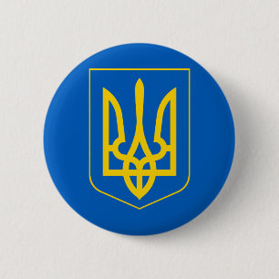 Macaron Rond 5 Cm emblème de l'ukraine