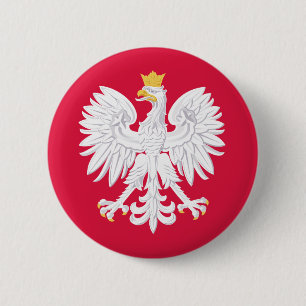 Macaron Rond 5 Cm emblème de poland
