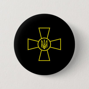 Macaron Rond 5 Cm Emblème des forces armées d'Ukraine Drapeau de l'a