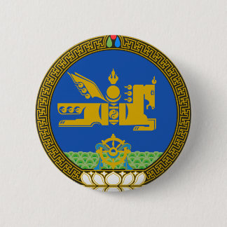 Macaron Rond 5 Cm Emblème d'état de la Mongolie