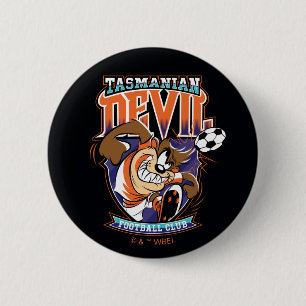 Macaron Rond 5 Cm Emblème du Football Club Tasmanian Devil