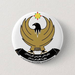 Macaron Rond 5 Cm emblème du Kurdistan
